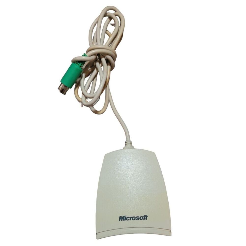 Vintage Microsoft Cordless Wheel Mouse Serial PS2 w/ Wireless mouse and receiver
